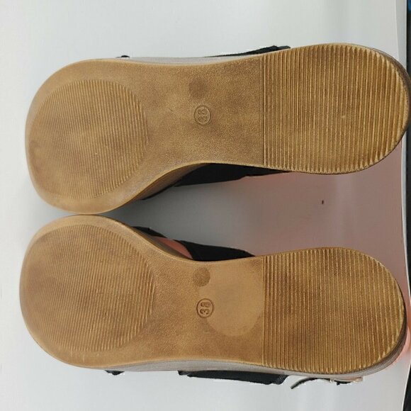 SOPHIA MILANO Black Suede Platform Sandals - Picture 7 of 9